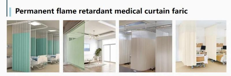 Flame Retardant Hospital Privacy Curtain Fabric Waterproof and Antibacterial Patient Bed Curtain