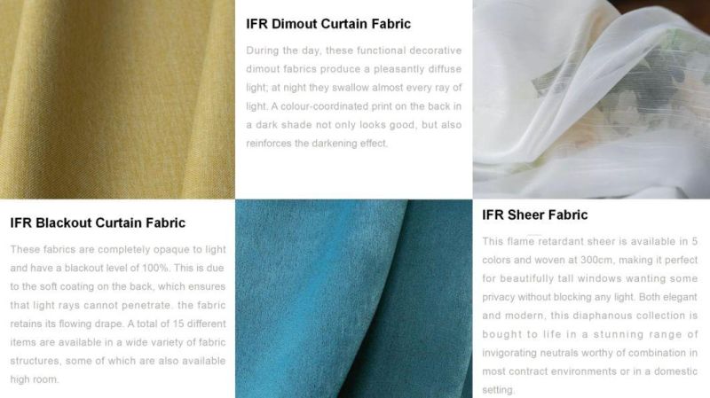 Flame Retardant Jacquard Woven Fabric for Home Textile Curtain Cushion Furniture