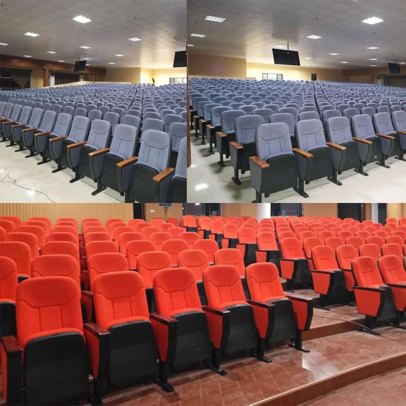 Wholesale Writing Pad Fabric Folding Seat Church Auditorium Chairs