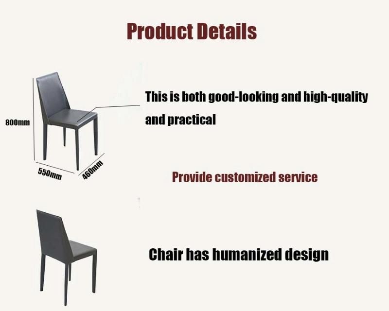 China Wholesale Modern Design Home Furniture Dining Chair with PU Leather