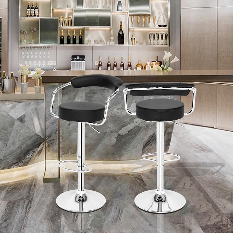 Modern Appearance Lift Swivel Nightclub Stools PU Leather Bar Chair