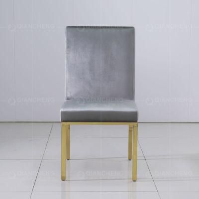 Restaurant Silver Steel Dining Chair Wedding Banquet Chair for Furniture