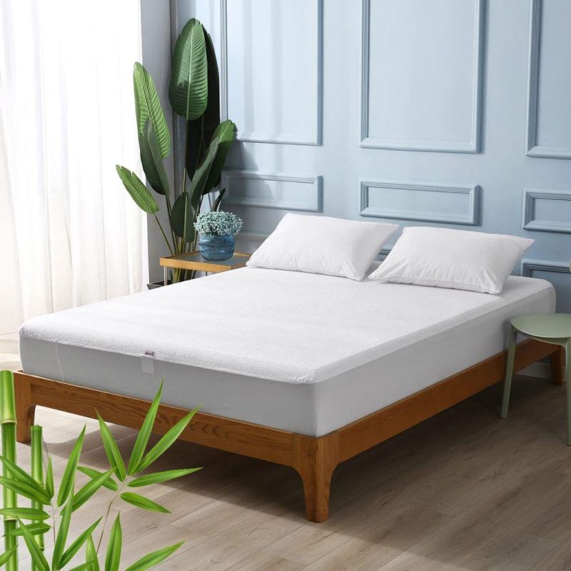 Fitted with Premium 3D Air Fabric Ultra Soft Breathable Bamboo Mattress Cover