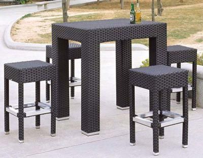 Outdoor Furniture PE Rattan Bar Stool Bar Table