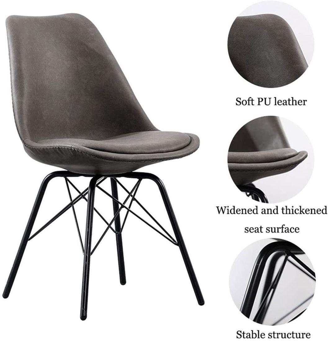 Tulip Upholstered Velvet Dining Chair with Black Gold Chrome Legs