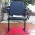 Wholesale Folding Theater Chair with Armrest in Blue Fabric for Auditorium and Church Yc-G66