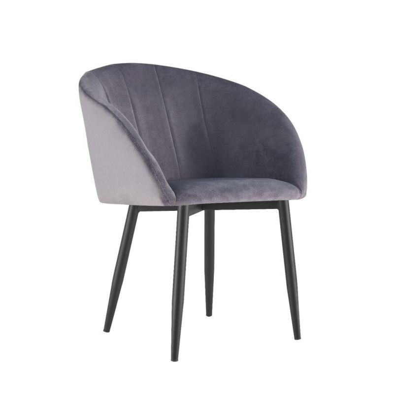 Luxury Modern Design Hotel Home Dining Room Furniture Metal Frame Swivel Velvet Fabric Arm Chair