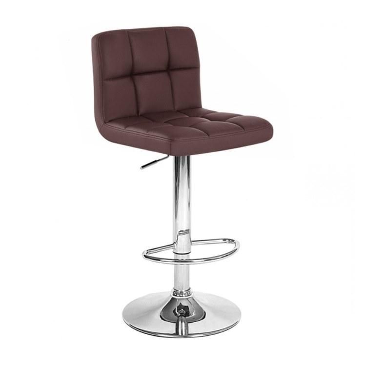 Hot Sale Home Bar Stools Adjustable Club Faux Leather Swivel Bar Chair with Chrome Legs