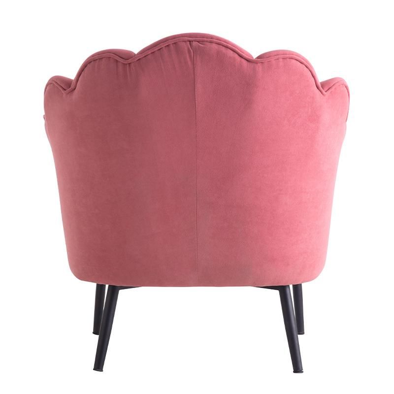 Velvet Beetle Crushed Restaurant Room Metal Fabric Dining Chair with Fabric / Bazhou Leather Dining Chair