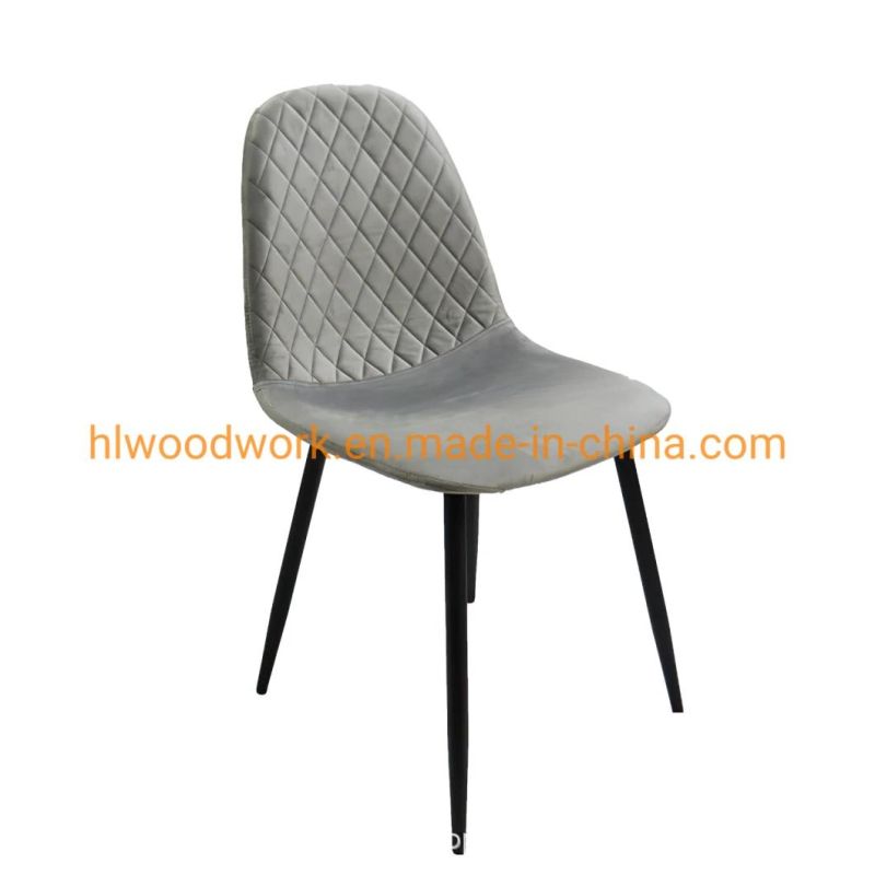 Luxury Hotel Restaurant Wholesale Modern Design Metal Legs Velvet Dining Chairs Nordic Furniture Yellow Velvet Dining Chair Modern Chair for Living Room Chairs