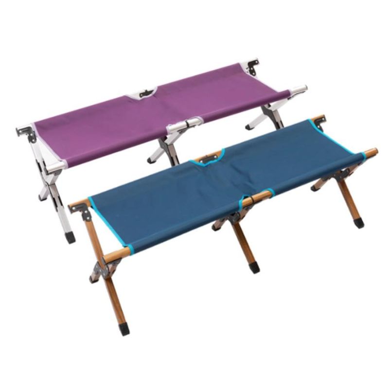 Wholesale Cheap Steel Tube 600d Fabric Portable Camping Folding Double Stool Chairs