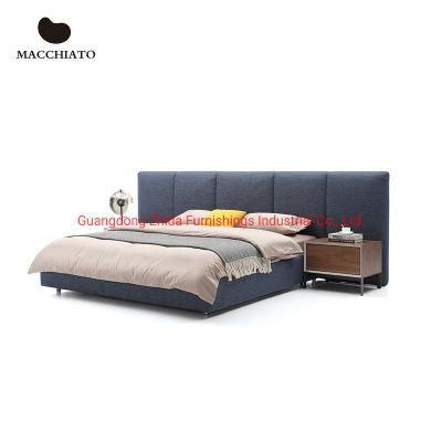 Bedroom Furniture Modern Design Big Headboard Fabric King and Queen Size Bed