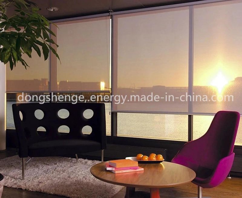 One Way Vision Window Fireproof Breathable Sunscreen Roller Blinds