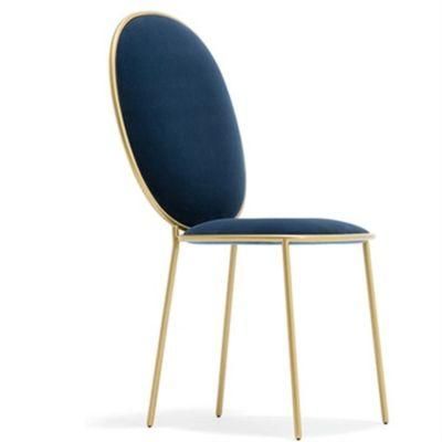 Luxury Kitchen/Living Room Velvet Strong Black Gold Metal Legs Upholstered Velvet Dining Chair for Restaurant and Home Furniture