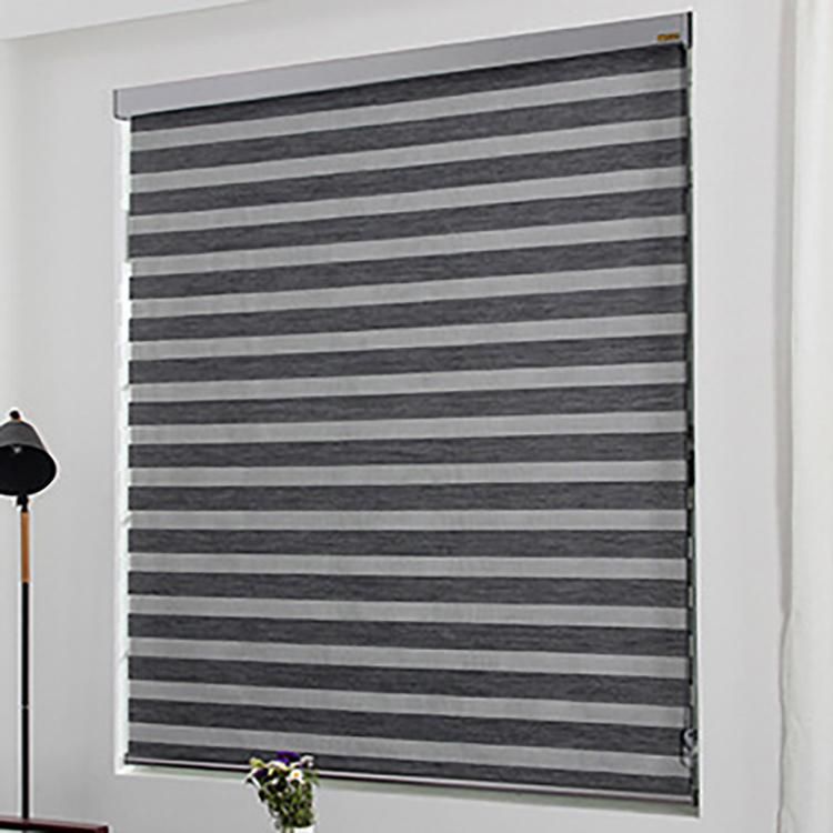 Factory Price Full Blackout Curtains Zebra Blinds Double Layer Roller Blinds Customized Size Curtains for Living Room