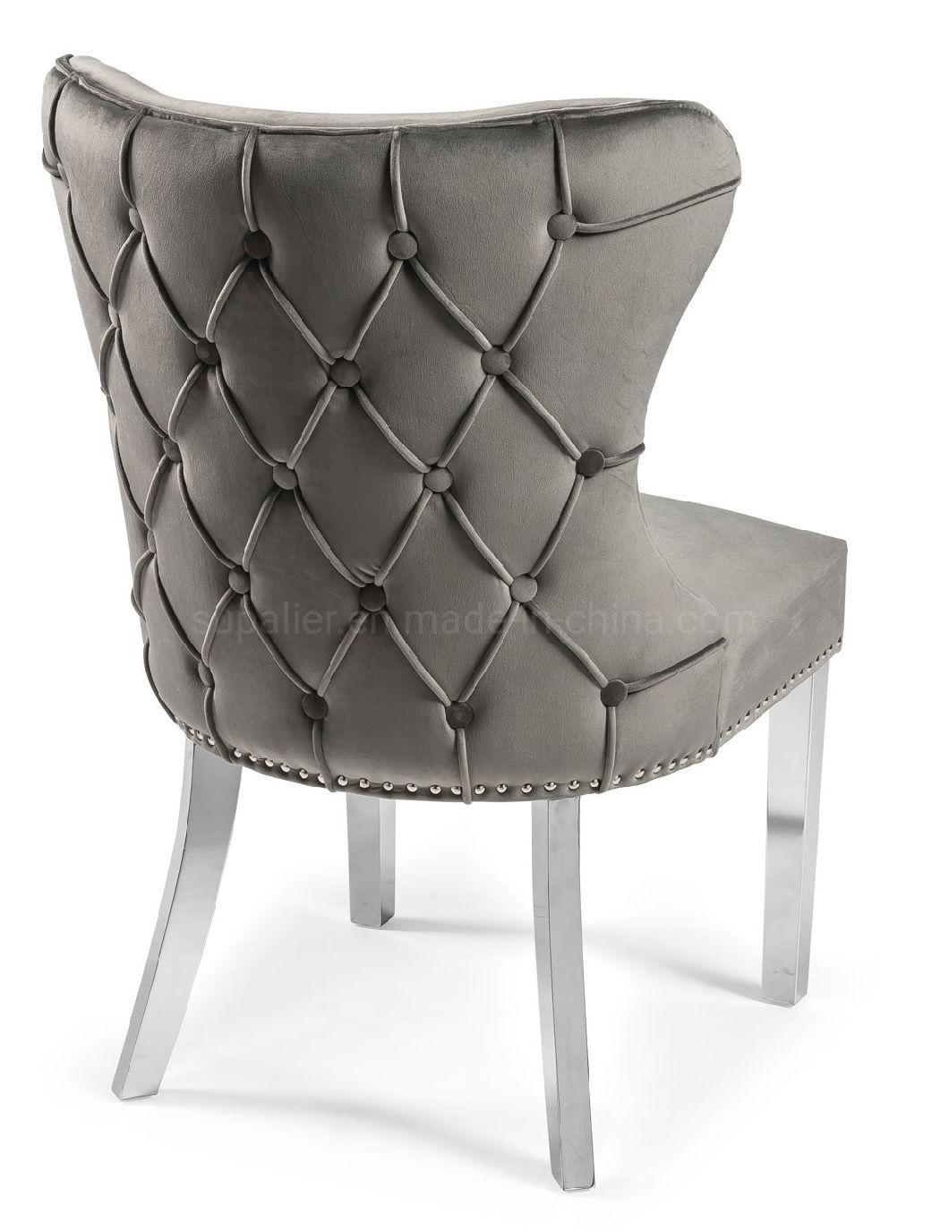 High Quality New Fashionable Luxury Soft Fabric Dining Seating Chair