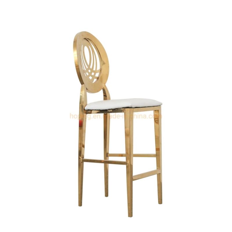 Modern High Chair for Bar Table Stool Chair Bar Table Chairs Hotel Party Colorful Fabric Gold Stainless Steel Cocktail Table High Stool Bar Chair