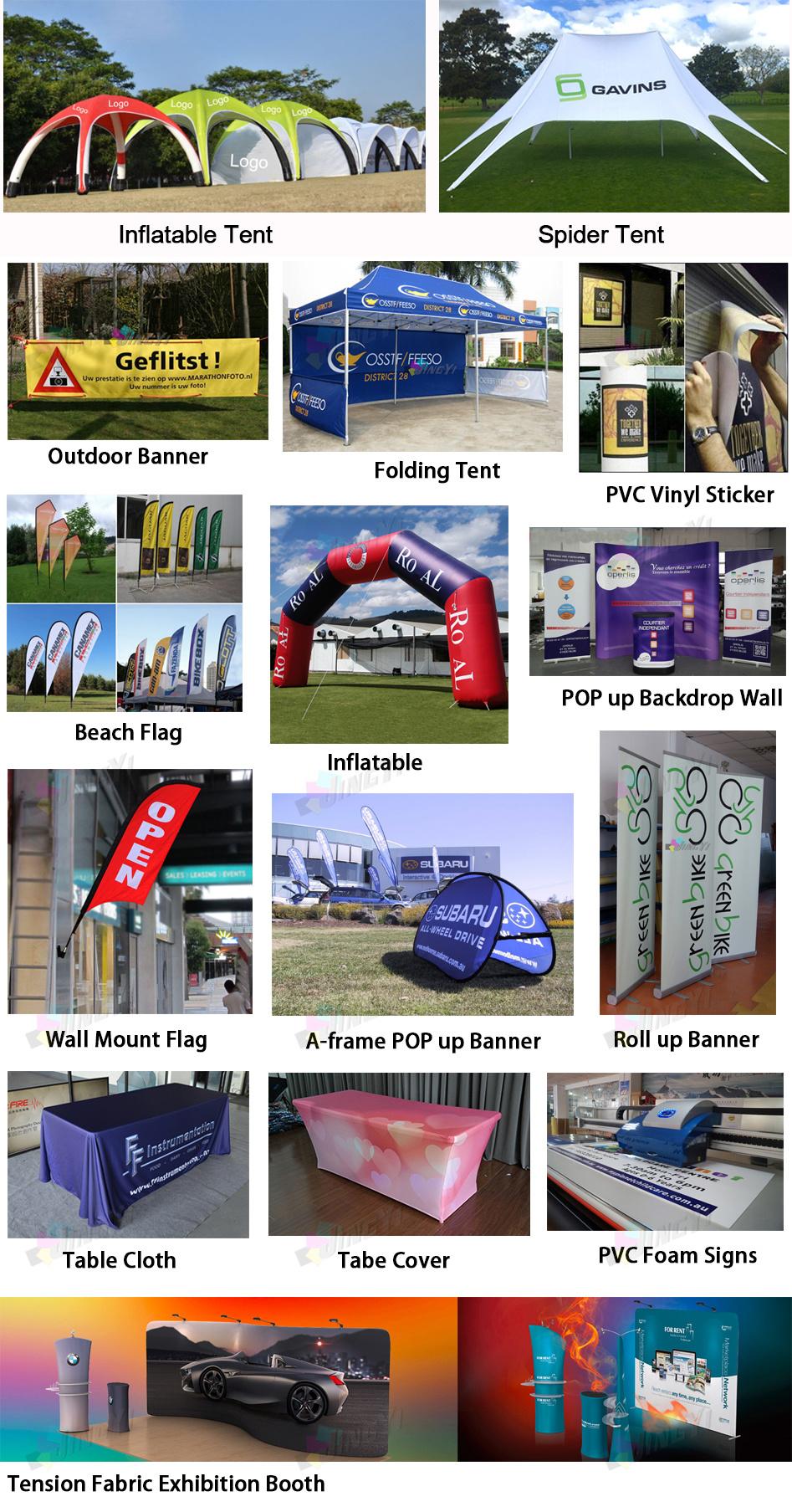 Convenient Recycling Combined Tension Fabric Printed POP UP Exhibition Display Stand