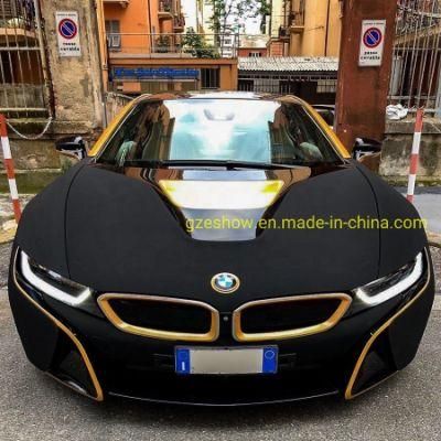 Suede Fabric Vinyl Films Wrap Bubble Stickers Car