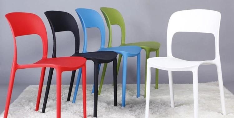 Rental Hotel Lobby Modern Designer Cheap Dining Room Plastic Armless Resin Chairs for Sale