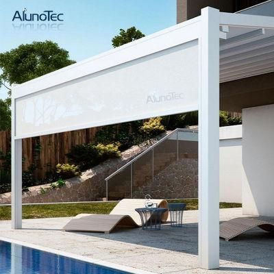 Electric Blackout Canvas Sliding PVC Fabric Retractable Patio Roof