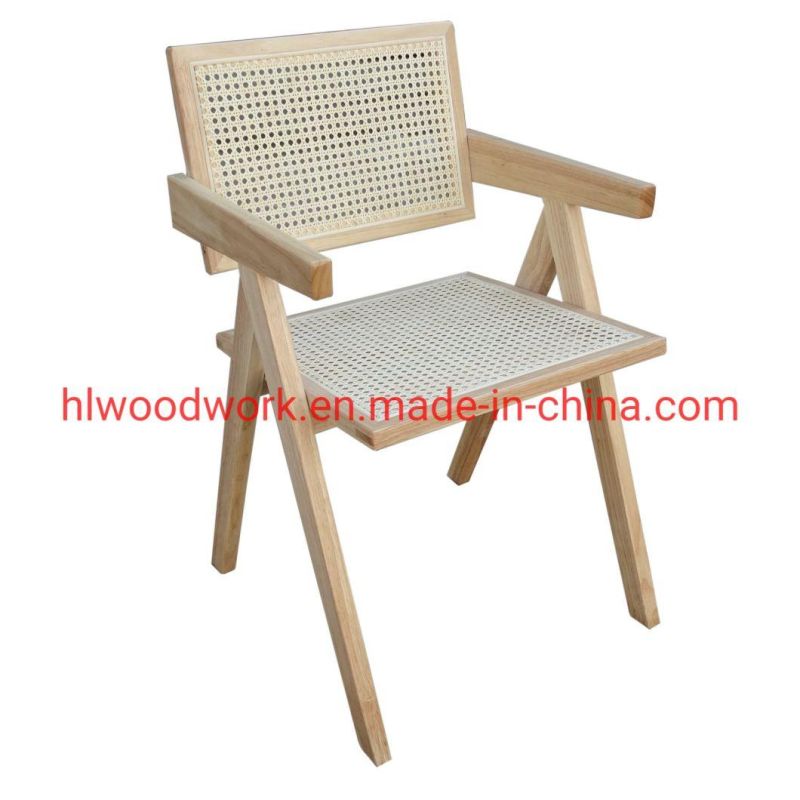 K Style Rattan Chair Dining Chair Ash Wood Frame Natural Color Outdoor Chair Resteraunt Chair Hotel Chair Dining Chair