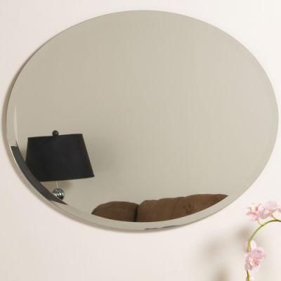 Frameless Beveled Mirror Round Square Mirror