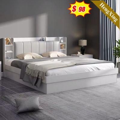 Luxury Upholstered Hotel Bedroom Sets Bed Room Furniture Modern Home Queen King Size Wood Frame Leather Bed