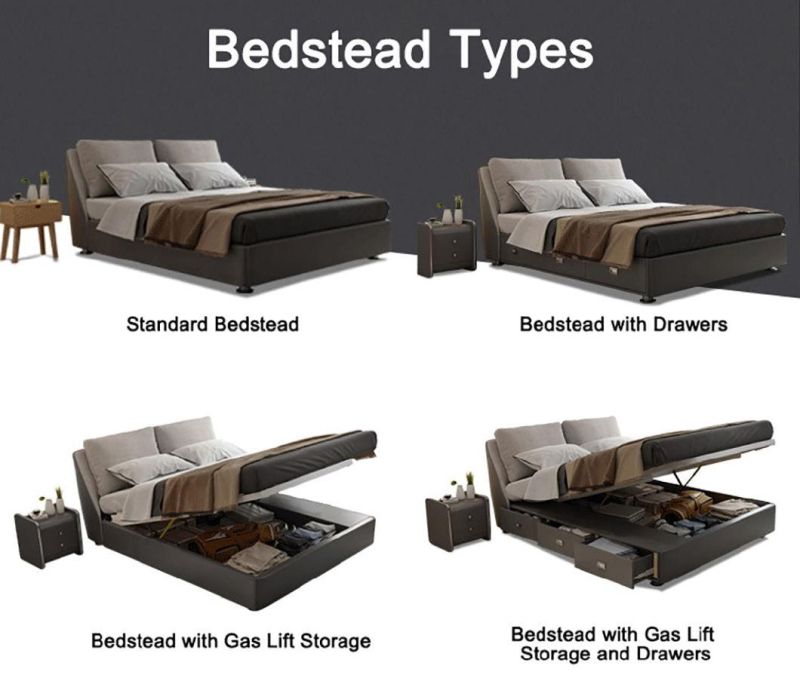 High Quality Bedroom Furniture Soft Bed Frame Queen / King Size Bed