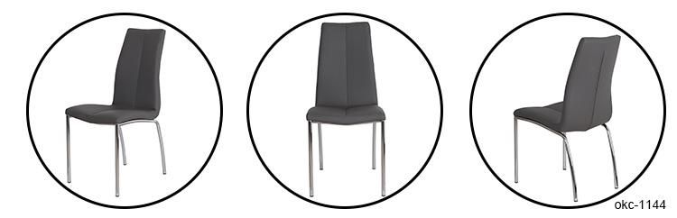 Velvet Fabric Chrome Metal Legs Dining Room Chair Dining Chair