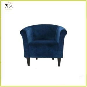 Modern Armchairs Dark Navy Fabric Upholstery Accent Chairs