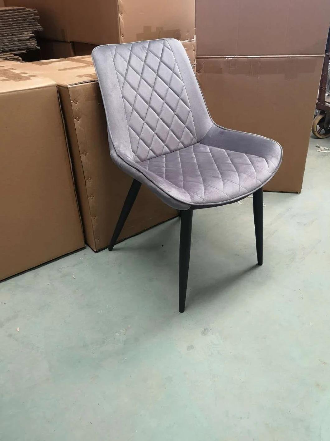 Made in China Wholesale Online Chaise Scandinave Upholstery Lounge Chaises Salle a Manger Blue Dining Chair Luxury Velvet