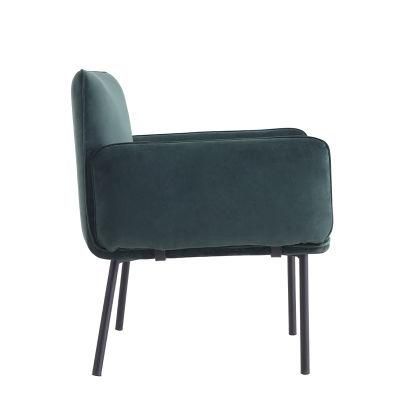 Modern Velvet Seat Luxury Stainless Steel Frame Living Room Chair with Leisure Style Living Room Chairs