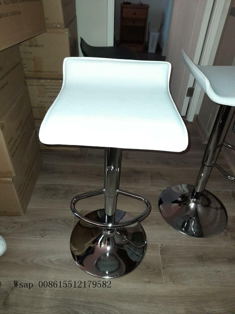 Chromed Leg Adjustable Bar Stool Swivel Plate Wholesale Chair Industrial Metal Singer Stool Counter Chair Nordic