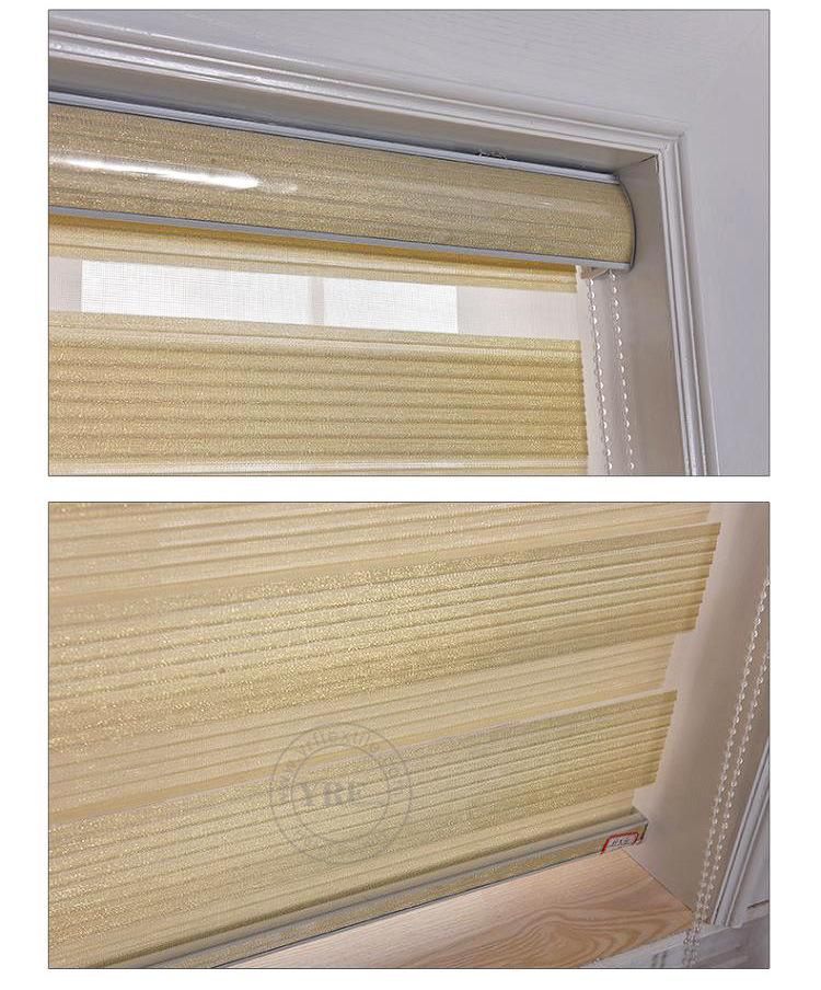 New Jacquard Pattern Elegant Soft Yarn Roller Blinds Double Shutter