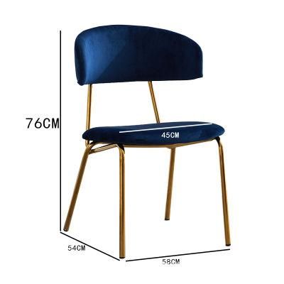 High Quality Luxury Steel Frame Fabric Hotel Restaurant Dining Chair