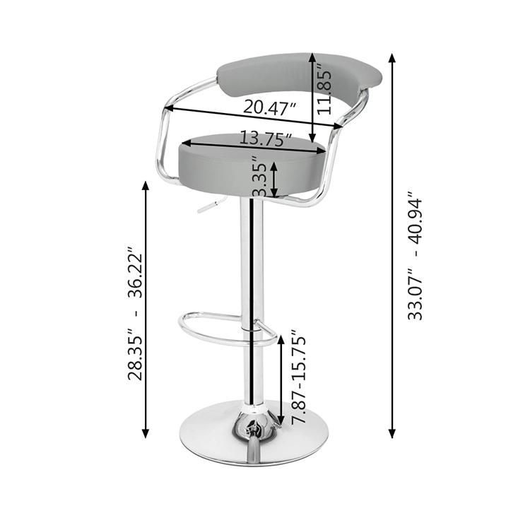 New Product Modern PU Leather Stainless Steel Bar Stool / Bar Chair