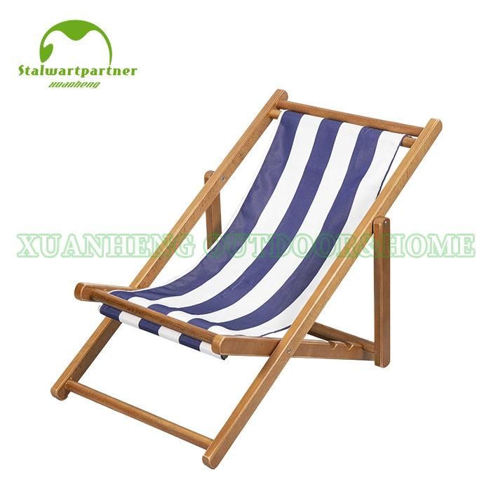 Heavy Duty Folding Wood Lounge Chair