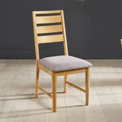 Oak Dining Chairs with Fabric Seat