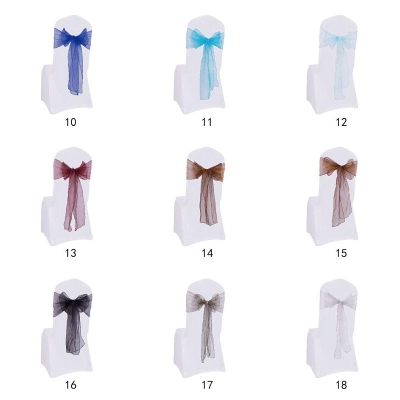 Decorational Organza Sash for Chair of Wedding and Banquet