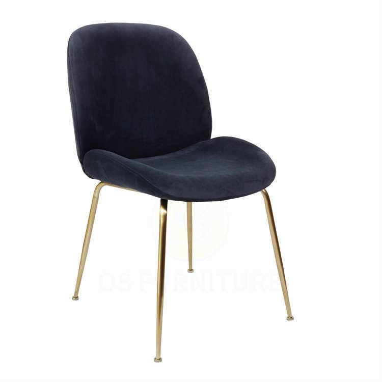 Okay High Quality Home Restaurant Furniture New Design Coffee Hotel Leisure Upholstered Velvet Fabric Dining Room Chair