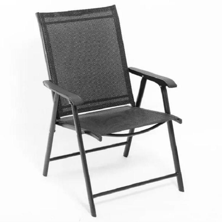 Outdoor Teslin Folding Iron Chair Heavy Duty Durable Adjustable Reclining Folding Chair