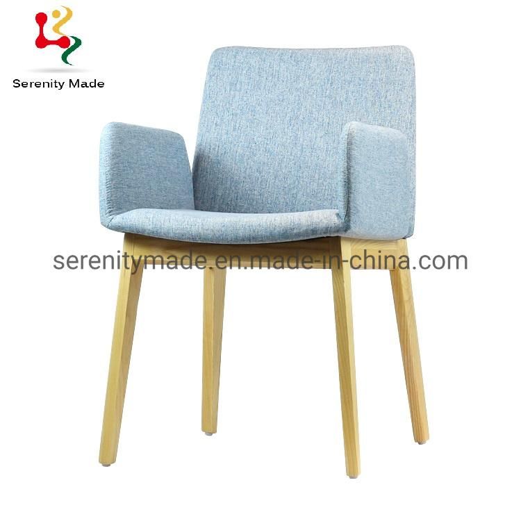 Factory Supply High Quality Wood Frame Fabric Dining Chair