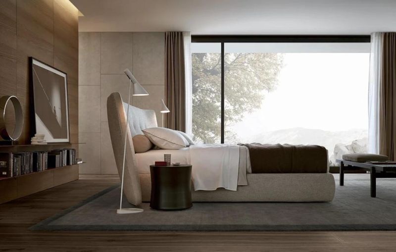 Rever, Beds in Fabric, Latest Italian Design Bedroom Set in Home and Hotel Furniture Custom-Made