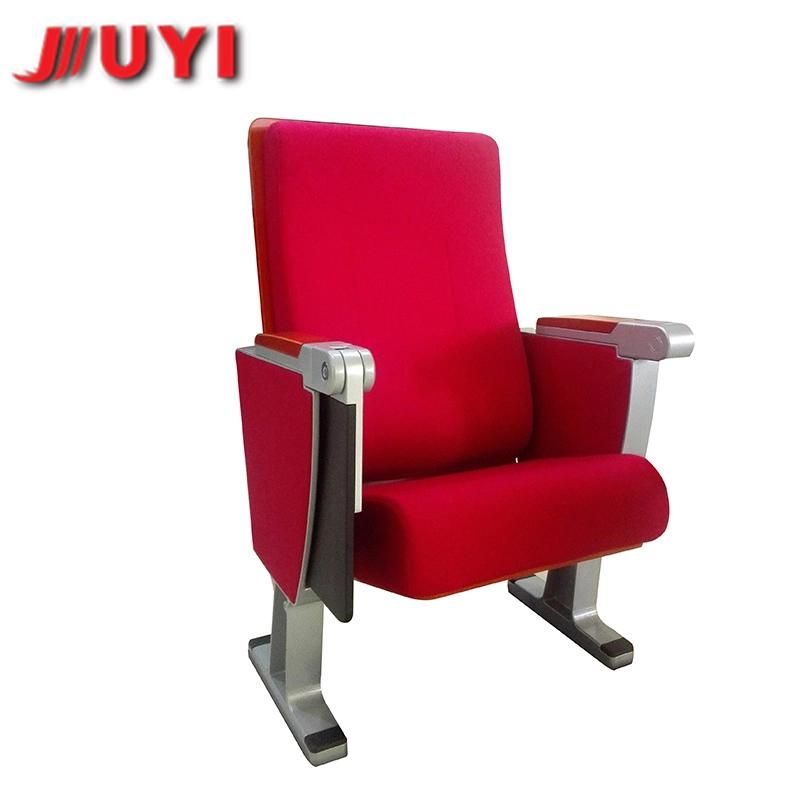 Heavy Duty Wooden Armrest Fire Resistant Fabric Folding VIP Cinema Auditorium Seating Jy-913