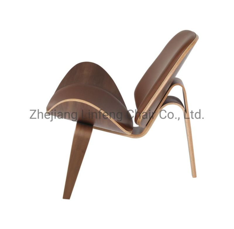 Shell Shape Leisure Bent Curved Wood Chair Bent Plywood Chair for Living Room