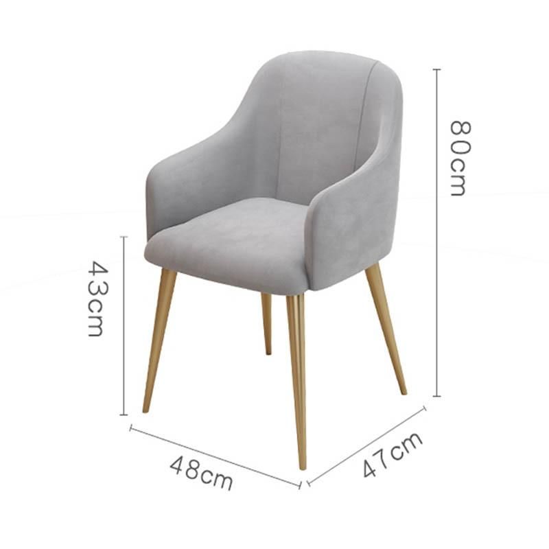 Commercial Leisure Living Room Furniture Metal Fabric Dining Chair