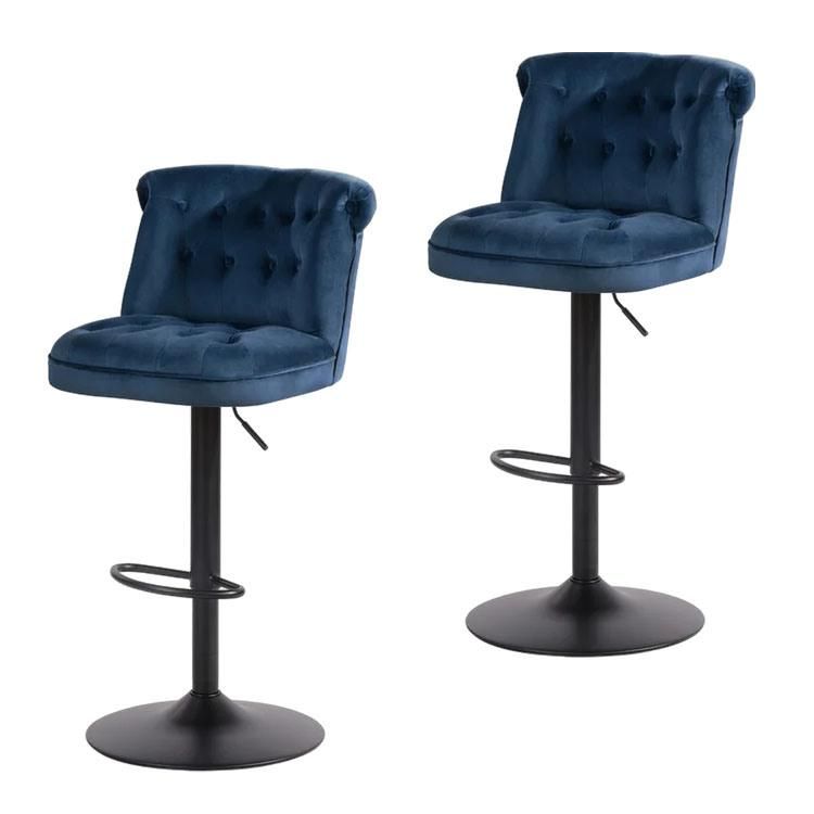 Bar Chair Velvet Chairs High Bar Chair High Quality Stools Bar Chair Modern with Stainless Steel Stand High Chair for Bar Velvet Table Counter Chairs Elegant