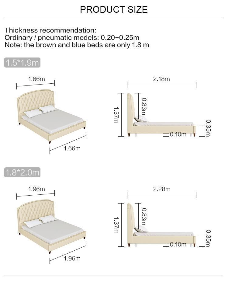 Linsy European Style Wooden Fabric King Size Bed R270