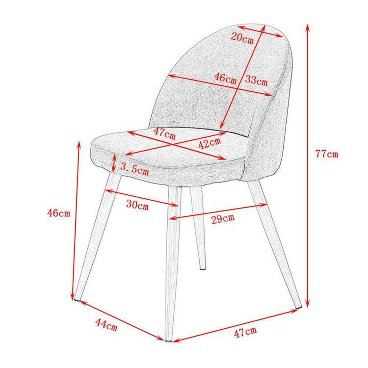 Wholesale Modern Luxury Fashion Colorful Classic Soft Velvet Fabric Upholstery Cafe Dining Chair with Iron Leg